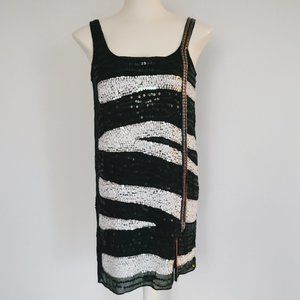 Vintage Sequin Beaded Mini Dress Tunic (S/M)